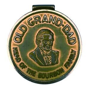 Vintage Brass Old Grand Dad Bourbon Anson Money Clip